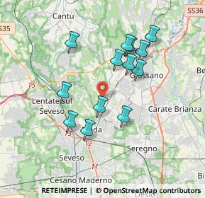 Mappa Via Don Giovanni Minzoni, 22060 Cabiate CO, Italia (3.26231)