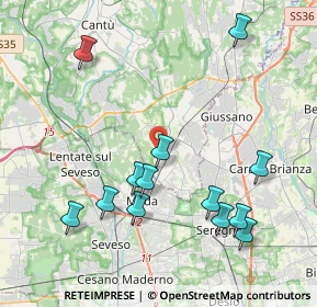 Mappa Via Don Giovanni Minzoni, 22060 Cabiate CO, Italia (4.40538)
