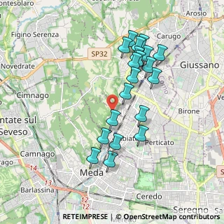 Mappa Via Don Giovanni Minzoni, 22060 Cabiate CO, Italia (1.757)