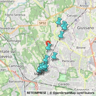 Mappa Via Don Giovanni Minzoni, 22060 Cabiate CO, Italia (1.925)