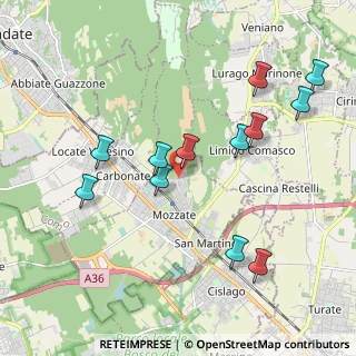 Mappa Via John Fitzgerald Kennedy, 22076 Mozzate CO, Italia (2.04167)