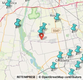 Mappa Via Don Angelo Gazzetta, 36056 Tezze sul Brenta VI, Italia (5.98)