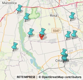 Mappa Via Don Angelo Gazzetta, 36056 Tezze sul Brenta VI, Italia (4.84455)