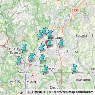 Mappa Via Antonio Gramsci, 20833 Mariano Comense CO, Italia (3.29833)