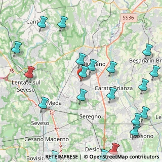 Mappa Via Antonio Gramsci, 20833 Mariano Comense CO, Italia (5.7465)