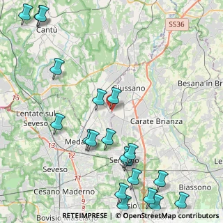 Mappa Via Antonio Gramsci, 20833 Mariano Comense CO, Italia (5.8065)