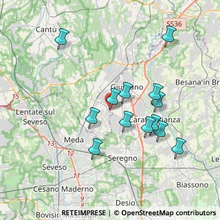 Mappa Via Antonio Gramsci, 20833 Mariano Comense CO, Italia (3.60538)