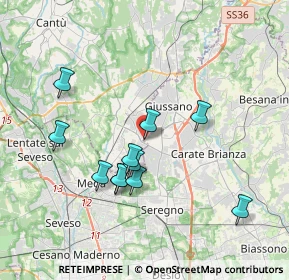 Mappa 20833 Mariano Comense CO, Italia (3.41273)