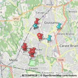 Mappa Via Antonio Gramsci, 20833 Mariano Comense CO, Italia (1.65364)