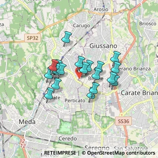 Mappa Via Antonio Gramsci, 20833 Mariano Comense CO, Italia (1.3455)