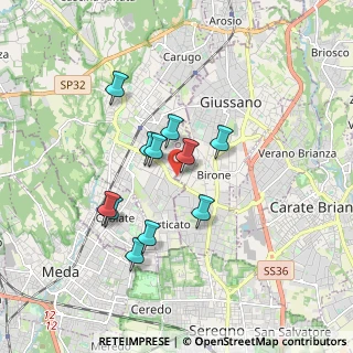 Mappa Via Antonio Gramsci, 20833 Mariano Comense CO, Italia (1.45455)