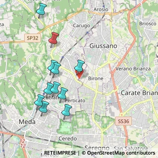 Mappa Via Antonio Gramsci, 20833 Mariano Comense CO, Italia (2.08091)