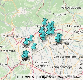 Mappa Via Villa, 36056 Tezze sul Brenta VI, Italia (11.004)