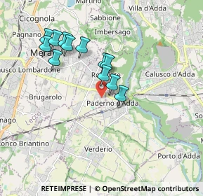 Mappa Vicolo F.lli Cervi, 23899 Robbiate LC, Italia (1.62333)