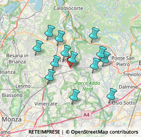 Mappa Vicolo F.lli Cervi, 23899 Robbiate LC, Italia (6.09077)