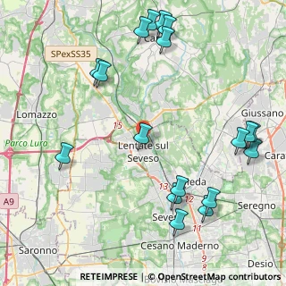 Mappa Via Donatori del Sangue, 20823 Lentate sul Seveso MB, Italia (5.26)