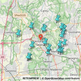 Mappa Via Donatori del Sangue, 20823 Lentate sul Seveso MB, Italia (3.9835)