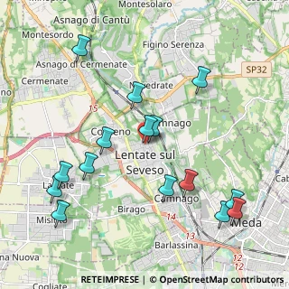 Mappa Via Donatori del Sangue, 20823 Lentate sul Seveso MB, Italia (2.25133)