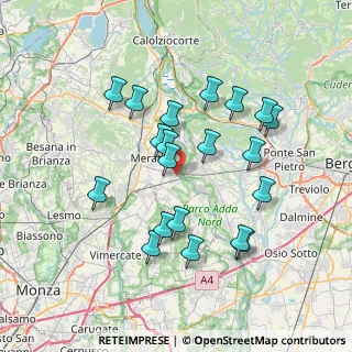 Mappa Via T. Edison, 23877 Paderno d'Adda LC, Italia (6.8985)