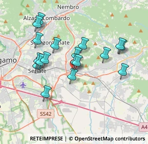 Mappa Via Alcide De Gasperi, 24061 Albano Sant'Alessandro BG, Italia (3.415)