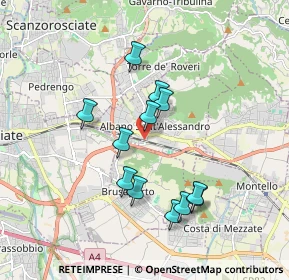 Mappa Via Alcide De Gasperi, 24061 Albano Sant'Alessandro BG, Italia (1.595)