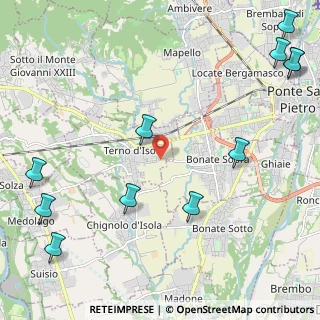 Mappa Via Angelo Maj, 24030 Terno d'Isola BG, Italia (3.09182)