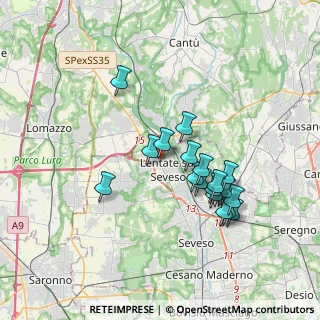 Mappa Via Prealpi, 20823 Lentate sul Seveso MB, Italia (3.21278)