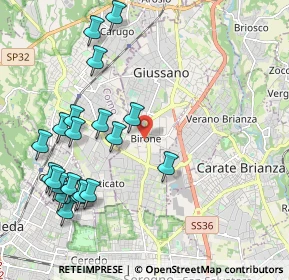 Mappa Via Giacomo Leopardi, 20833 Giussano MB, Italia (2.348)