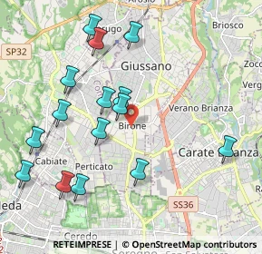 Mappa Via Giacomo Leopardi, 20833 Giussano MB, Italia (2.14533)