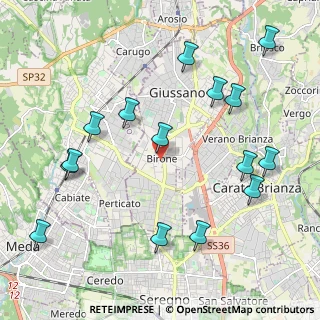 Mappa Via Giacomo Leopardi, 20833 Giussano MB, Italia (2.39667)