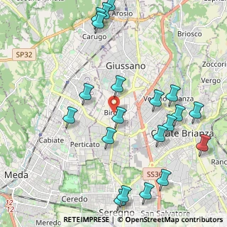 Mappa Via Giacomo Leopardi, 20833 Giussano MB, Italia (2.504)