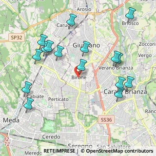 Mappa Via Giacomo Leopardi, 20833 Giussano MB, Italia (2.33375)