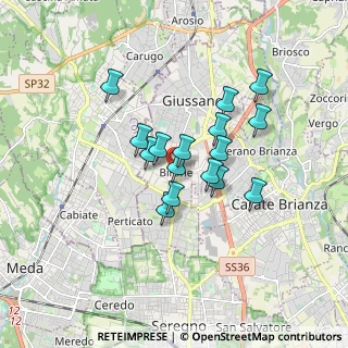 Mappa Via Giacomo Leopardi, 20833 Giussano MB, Italia (1.2625)
