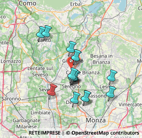 Mappa Via Giacomo Leopardi, 20833 Giussano MB, Italia (5.80313)