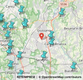 Mappa Via Giacomo Leopardi, 20833 Giussano MB, Italia (6.1425)