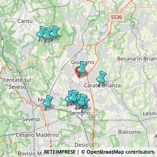Mappa Via Giacomo Leopardi, 20833 Giussano MB, Italia (3.70091)