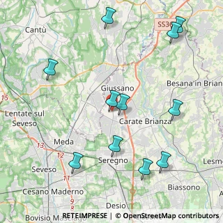 Mappa Via Giacomo Leopardi, 20833 Giussano MB, Italia (4.78)