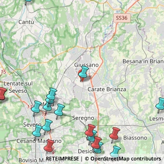 Mappa Via Giacomo Leopardi, 20833 Giussano MB, Italia (6.78)