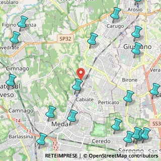 Mappa Via Benvenuto Cellini, 22066 Mariano Comense CO, Italia (3.52368)