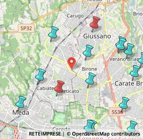 Mappa Via dell'Industria, 20833 Giussano MB, Italia (2.90412)