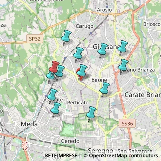 Mappa Via dell'Industria, 20833 Giussano MB, Italia (1.68615)