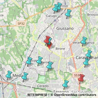 Mappa Via dell'Industria, 20833 Giussano MB, Italia (2.80933)