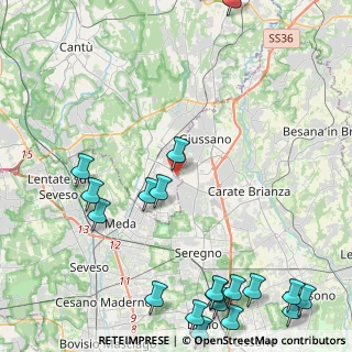 Mappa Via dell'Industria, 20833 Giussano MB, Italia (6.453)