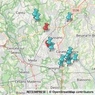Mappa Via dell'Industria, 20833 Giussano MB, Italia (3.92923)