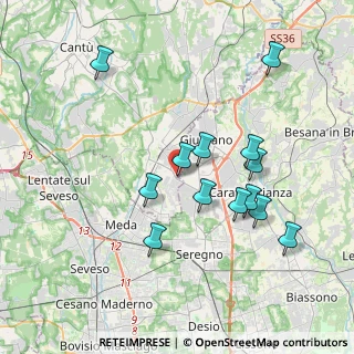 Mappa Via dell'Industria, 20833 Giussano MB, Italia (3.63385)