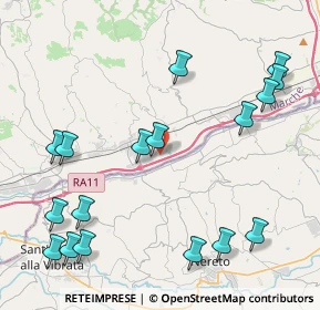 Mappa Via Piave, 63078 Pagliare AP, Italia (5.45059)