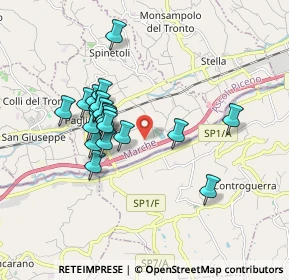 Mappa Via Piave, 63078 Pagliare AP, Italia (1.6145)