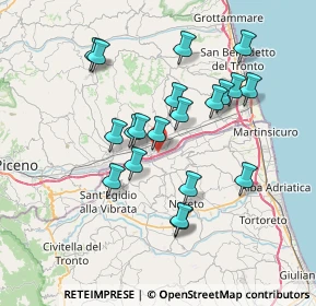 Mappa Via dell'Industria, 63078 Spinetoli AP, Italia (6.8595)