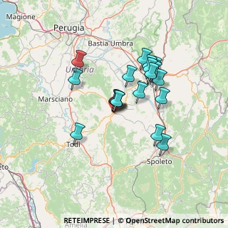 Mappa Via del Fungo, 06030 Bastardo PG, Italia (11.9335)