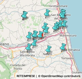 Mappa Pagliare - San Pio X Via Piave, 63078 Spinetoli AP, Italia (6.974)